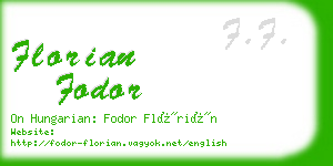 florian fodor business card